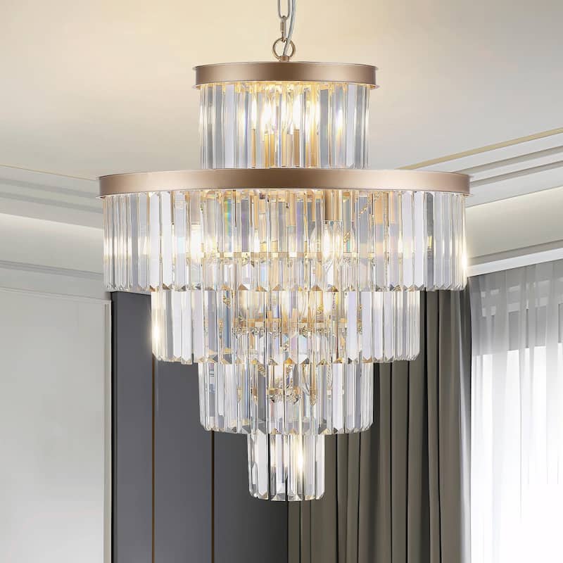 Luxury Crystal Chandelier Hanging Pendant Light Fixture