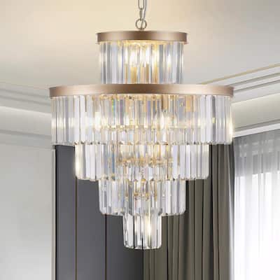 Luxury Crystal Chandelier Hanging Pendant Light Fixture