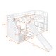 preview thumbnail 7 of 16, Stairway Twin over Twin Floor Bunk Bed with Two Drawers, Slide and Ladder