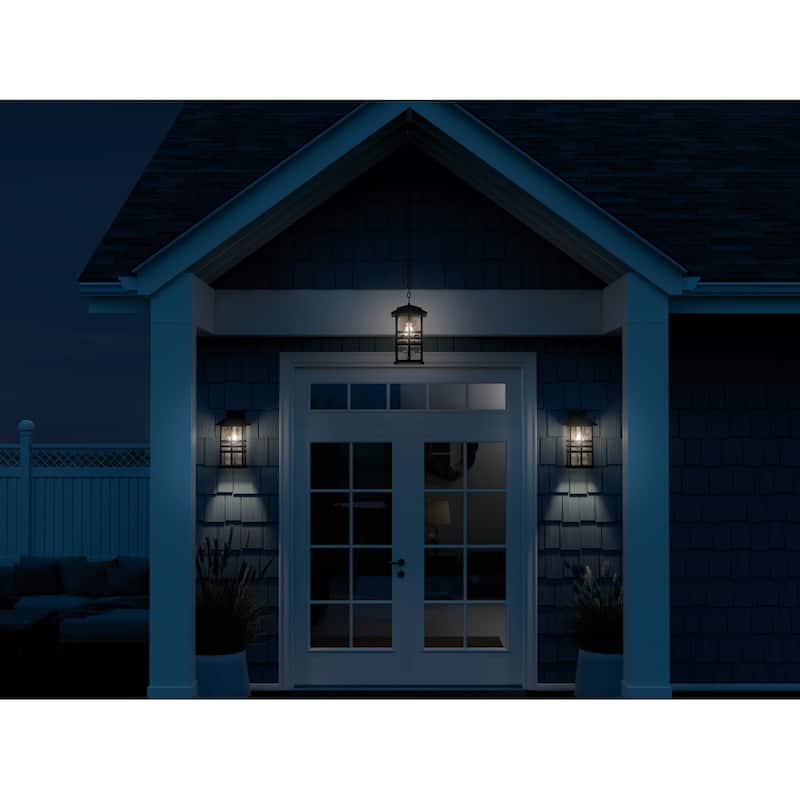 Kichler Lighting Beacon Square 18 in. 1-Light Textured Black Outdoor Pendant Light - 18 in
