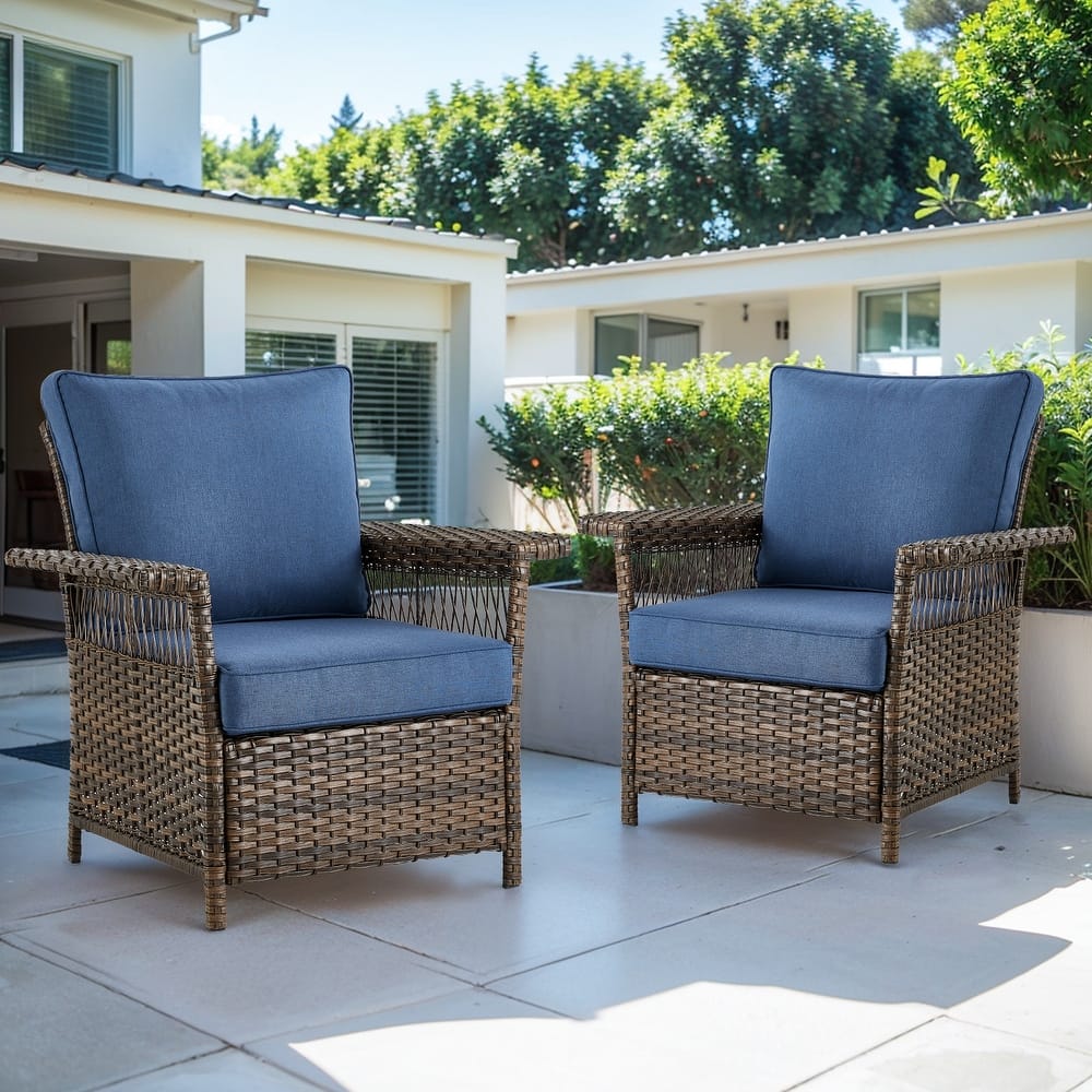 Gymojoy Patio Rattan Chair Set of 2