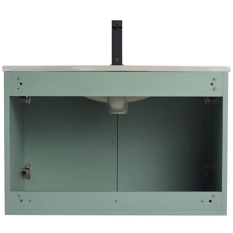 Pellabay Modern Bathroom Vanity with Fluted Circular Doors - Sink Included