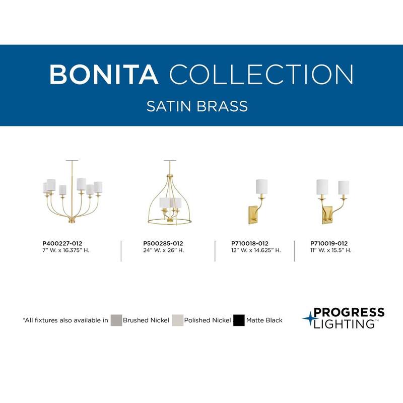 Bonita Collection Satin Brass Two-Light Wall Sconce - 14.170" x 9.060" x 13.780" - 14.170" x 9.060" x 13.780"