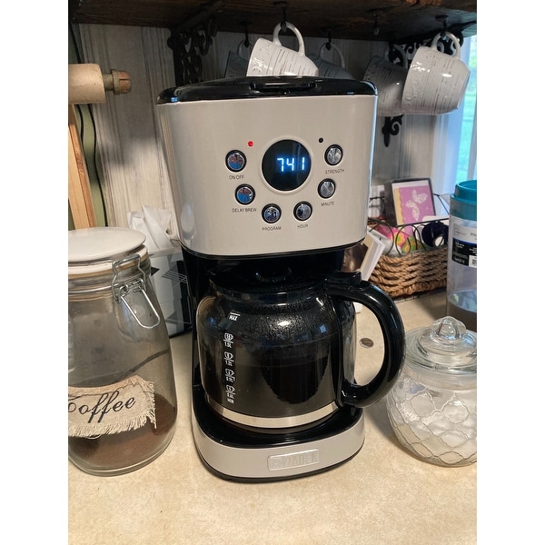 Haden Retro Style 12 Cup Programmable Home Coffee Maker Machine w/ Carafe,  Putty - On Sale - Bed Bath & Beyond - 35462844