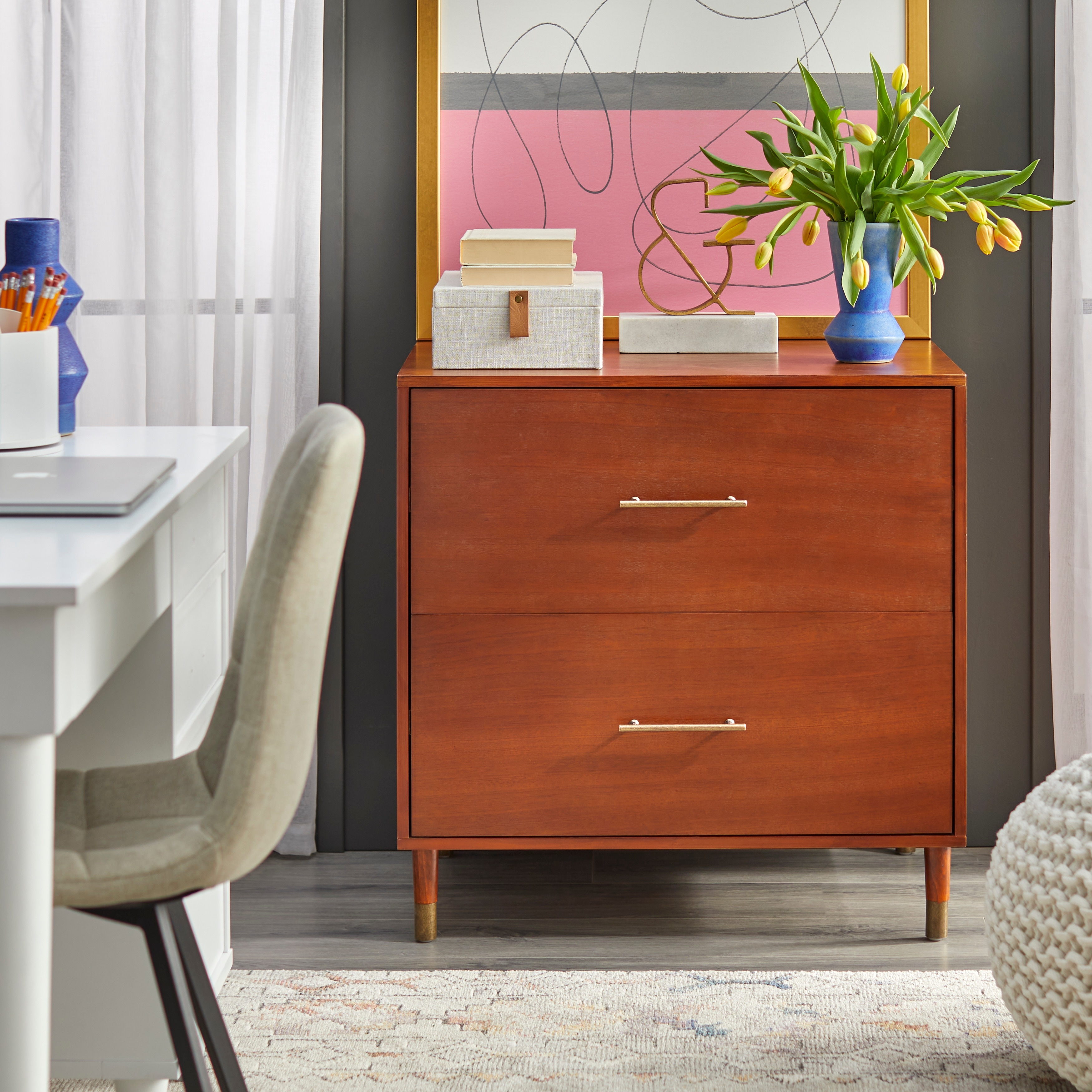 Mid century clearance modern filing cabinet