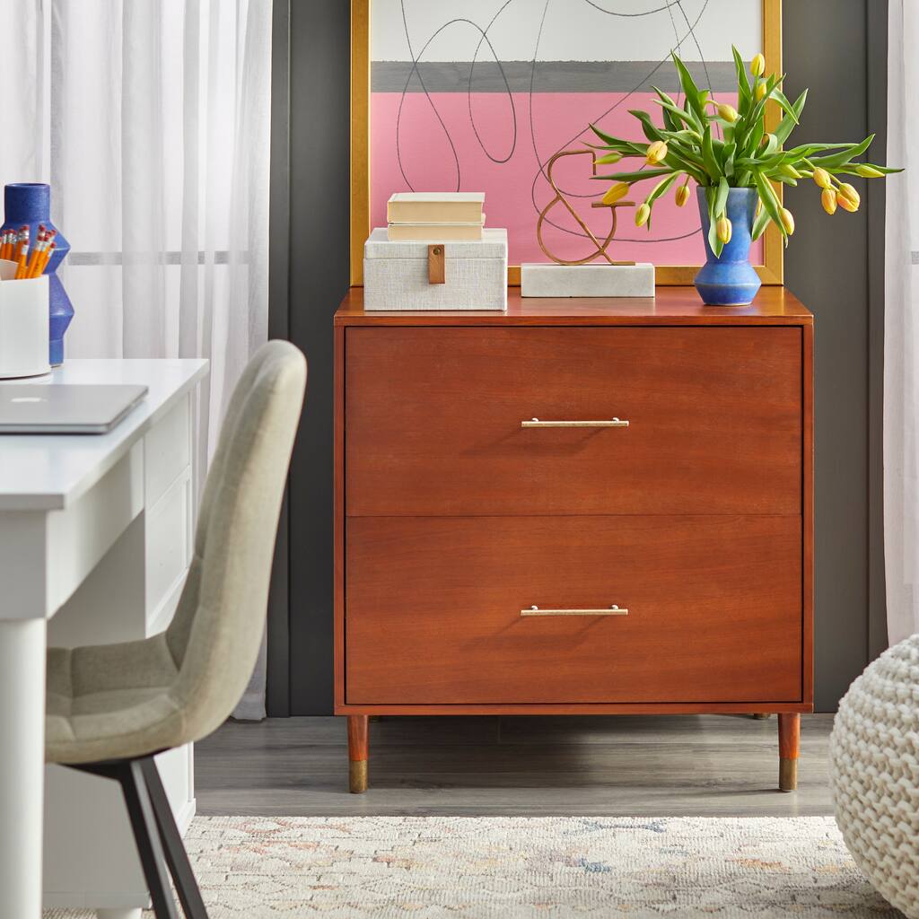 Simple Living Margo Mid-Century Lateral Filing Cabinet