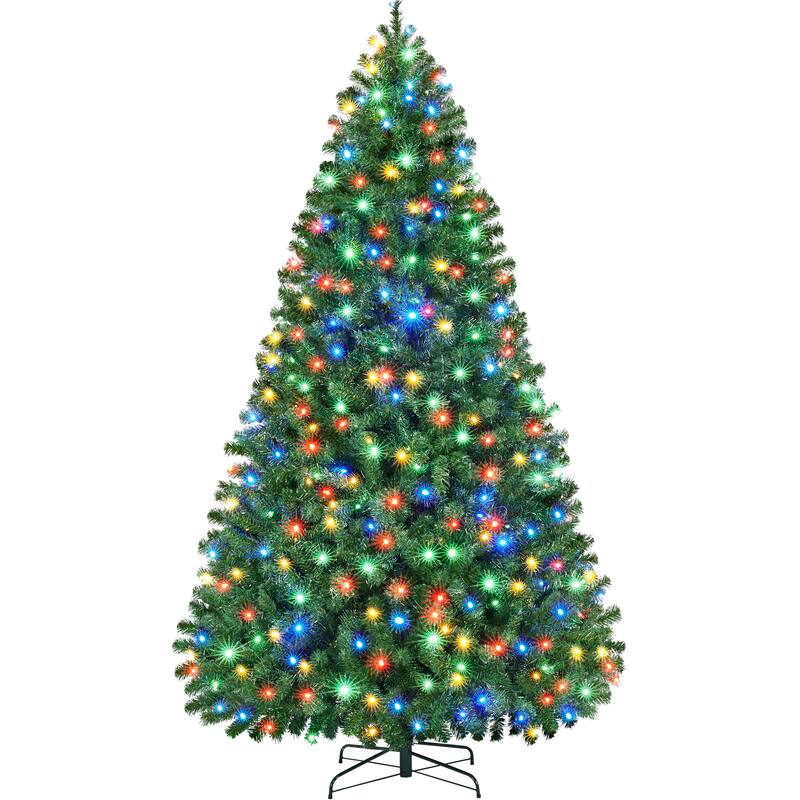 Yaheetech Pre-lit 4.5ft/6ft/7.5ft/9ft Spruce Artificial Christmas Tree with Foldable Stand, Green - 7.5 Foot