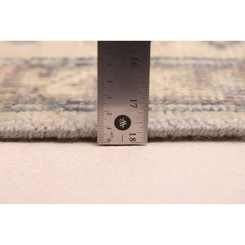 ECARPETGALLERY Hand-knotted Modern Oushak Light Blue, Light Grey Wool Rug - 9'1 x 11'10