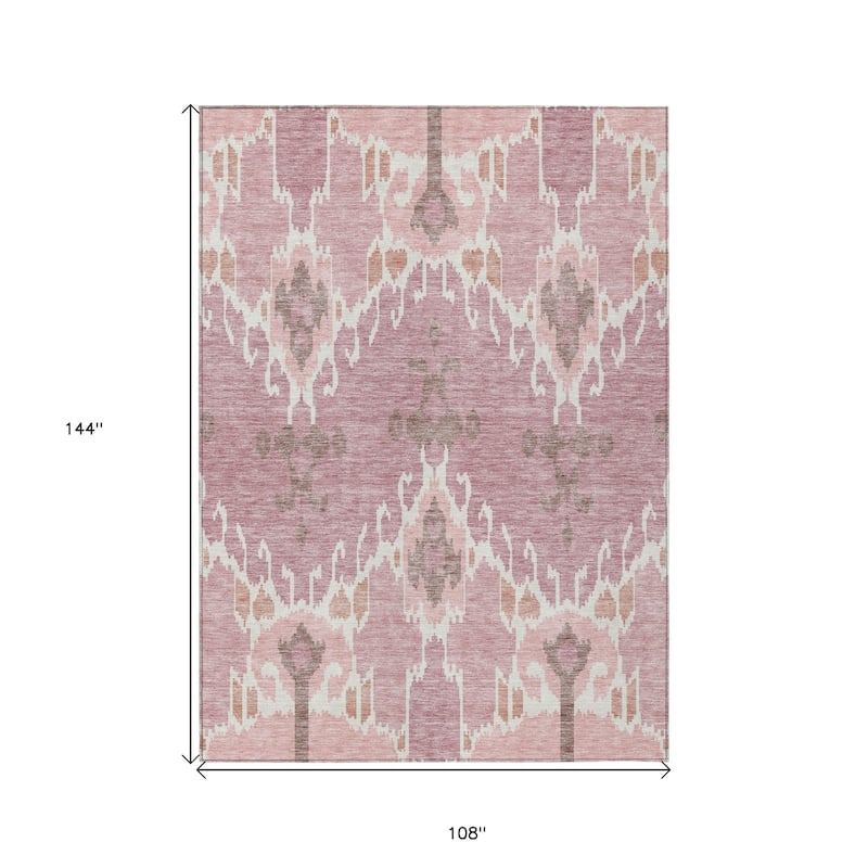 HomeRoots Ikat Transitional Rectangle Outdoor Rug