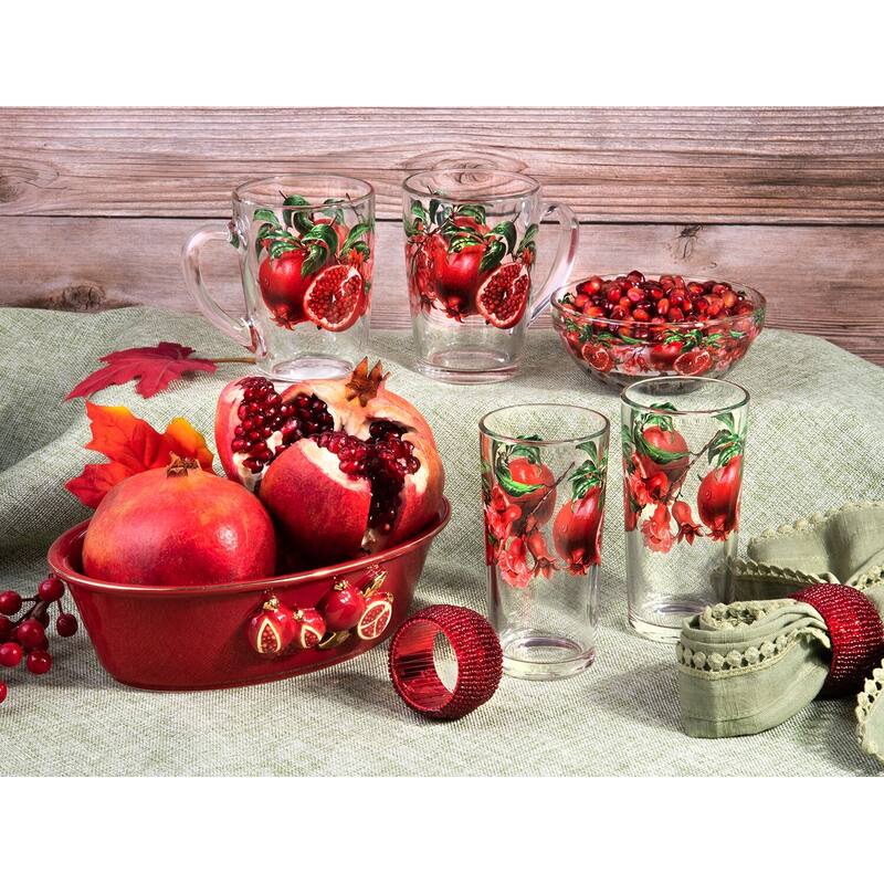 STP Goods Pomegranate Drinking Glasses Set of 6