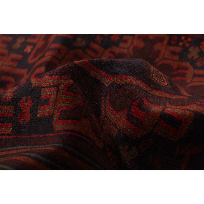 ECARPETGALLERY Hand-knotted Teimani Dark Brown Wool Rug - 3'7 x 6'3