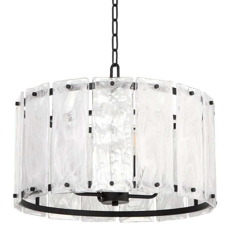 Quorum International 8575-4 Prestige 4 Light 21" Wide Pendant with - Matte Black