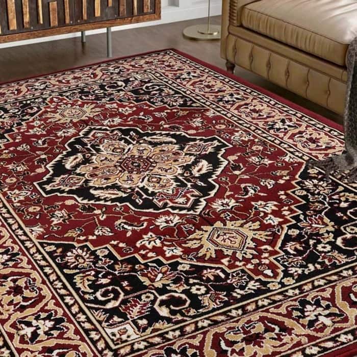 Superior Traditional Oriental Floral Medallion Indoor Area Rug