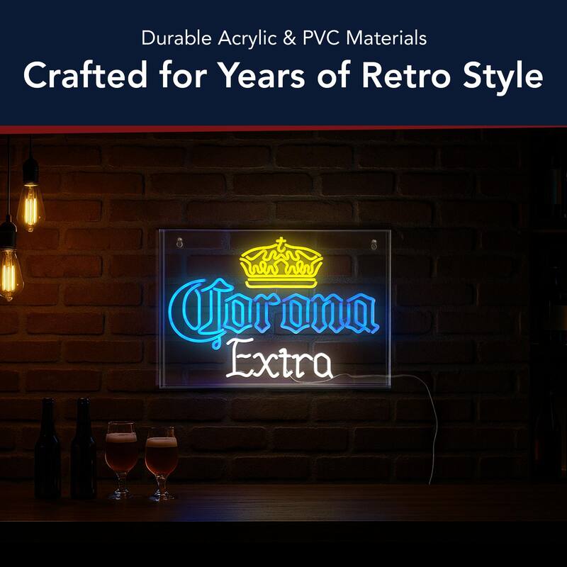 Licensed Corona Extra Acrylic LED Wall Decor Sign - 24" x 16" - 24" x 16"