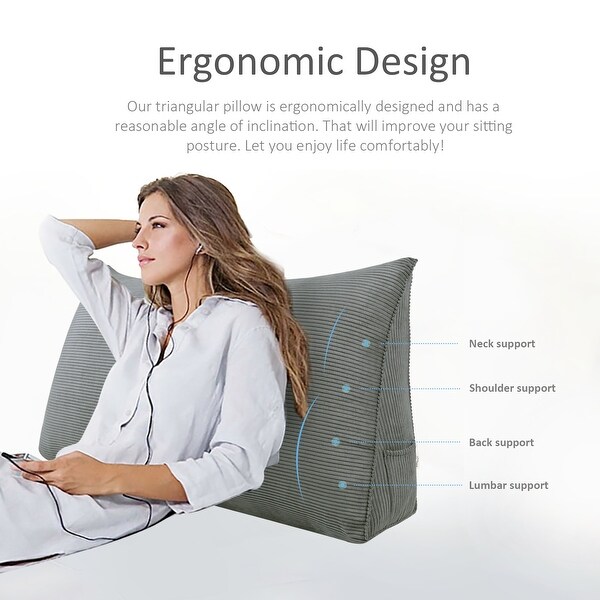 Bed Rest Reading Wedge Pillow for TV Watching Daybed Headboard