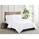 preview thumbnail 1 of 9, Truly Calm Silver Cool Antimicrobial 3 Piece Duvet Cover Set White - Queen