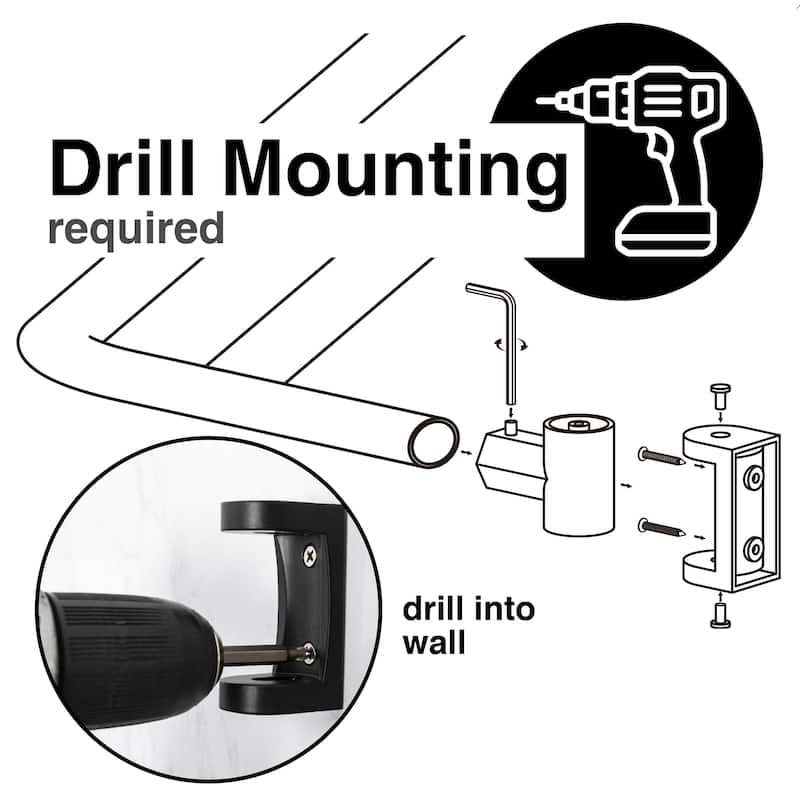Double Curved Shower Curtain Rod Adjustable 44 to 70 inches by JS Jackson Supplies