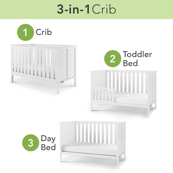dimension image slide 3 of 6, Child Craft Atwood 3-in-1 Convertible Crib - N/A