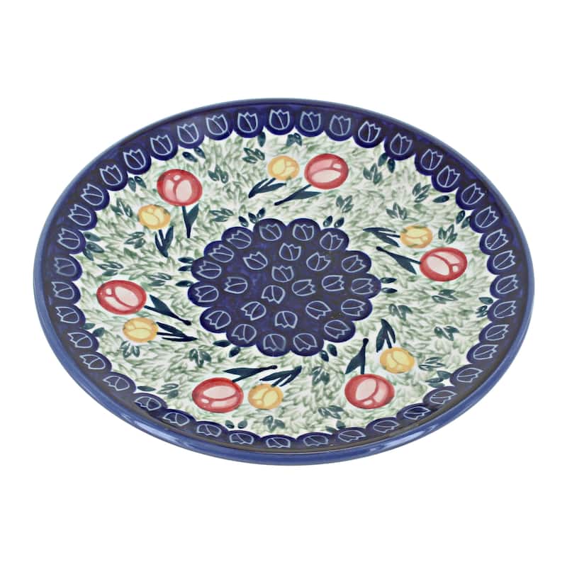 Blue Rose Polish Pottery Manufaktura Dessert Plate