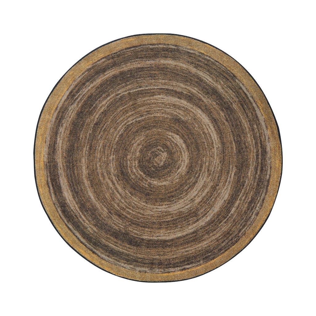 Walnut - durable soft decorative rug for home, living room & bedroom - 5' Octagon