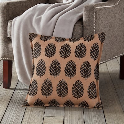 Pinecone Burlap 20-inch Pillow