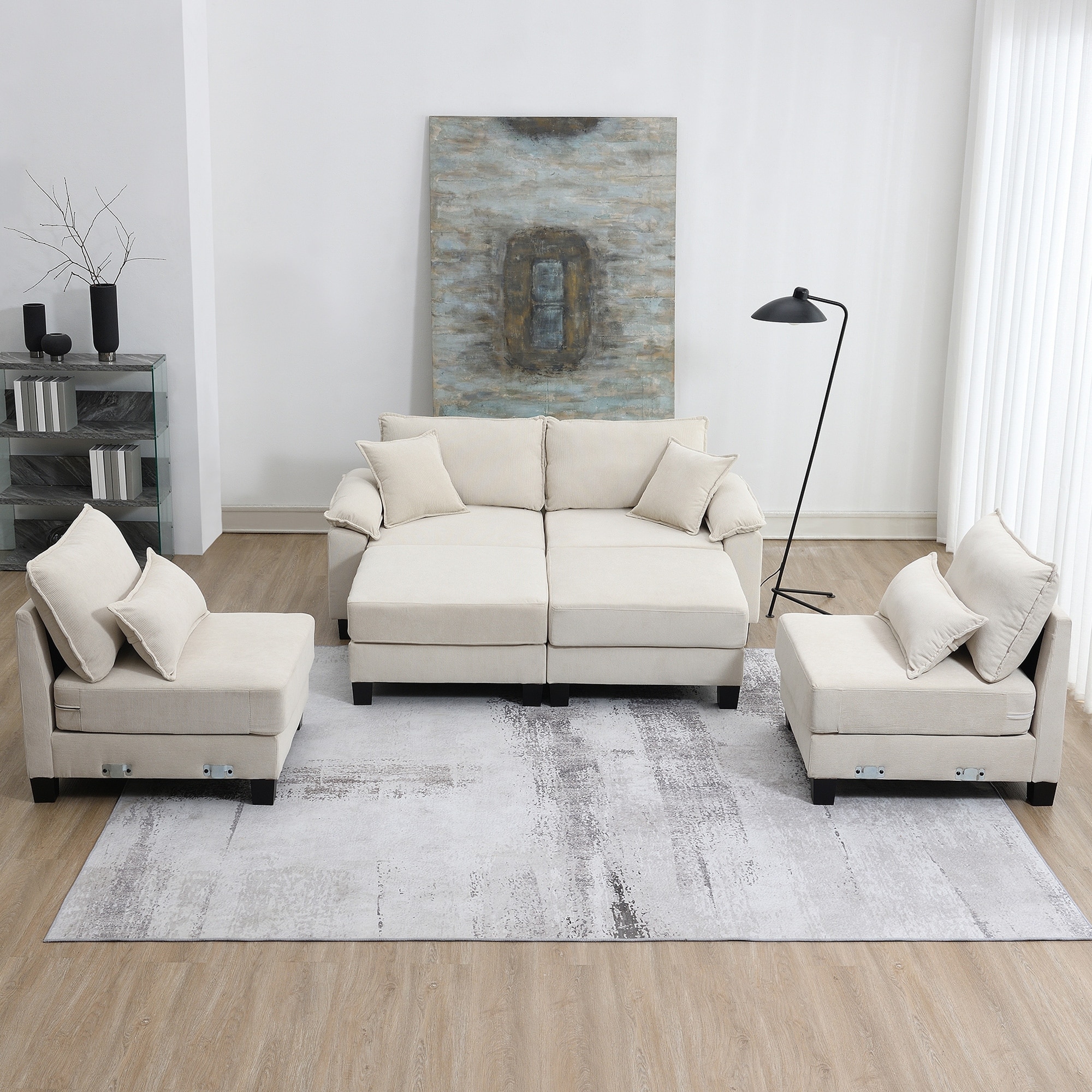 Corduroy Modular Sectional Sofa,U Shaped Couch - Bed Bath \u0026 Beyond -  40258417, image size:2000x2000