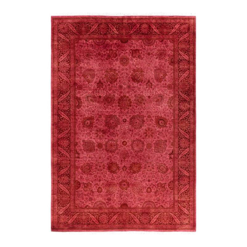 Contemporary Overdyed Wool Hand Knotted Area Rug - 6' 2" x 9' 1"