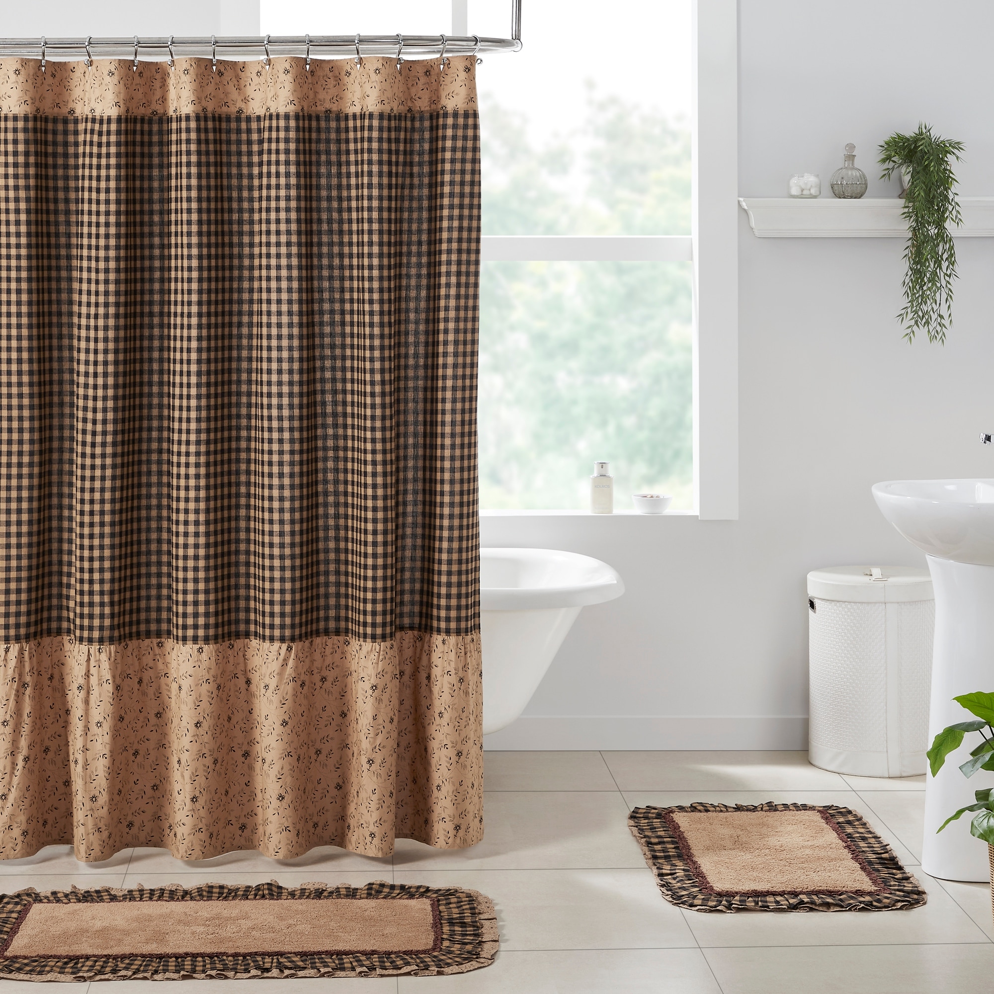 Maisie Ruffled Shower Curtain 72x72