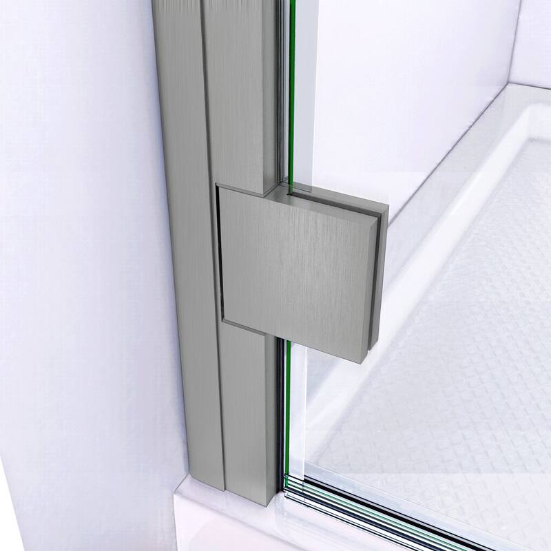 DreamLine Lumen 40-41 in. W by 72 in. H Semi-Frameless Hinged Shower Door - 40" - 41" W
