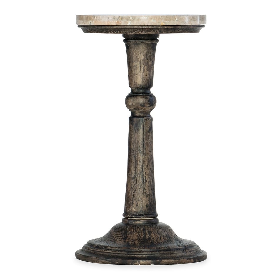 Hooker Furniture Rabbs Prairie 14" Round Rustic Antique Martini Accent