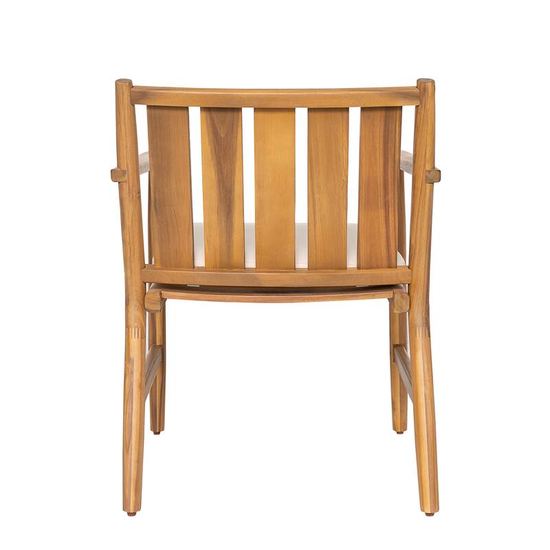 Christopher Knight Home - Modern Outdoor Acacia Wood Dining Chair Set with Weather-Resistant Frame (Set of 2)