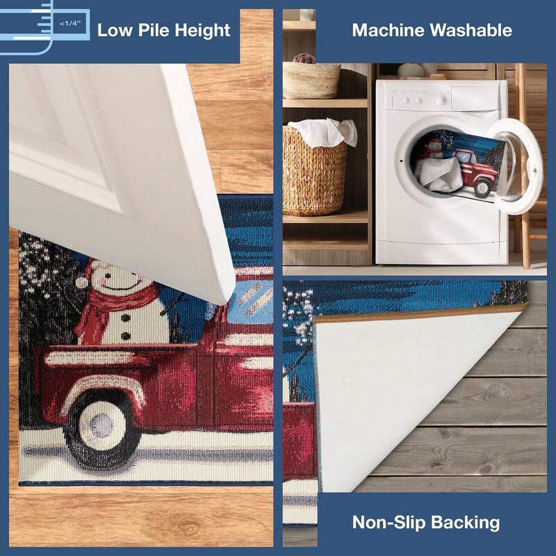 Liora Manne Esencia Truck Load Of Cheer Indoor/Outdoor Mat