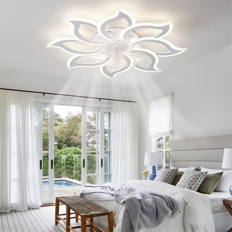 37" Ceiling Fan with Lights, Remote Control 3 Color Temperatures