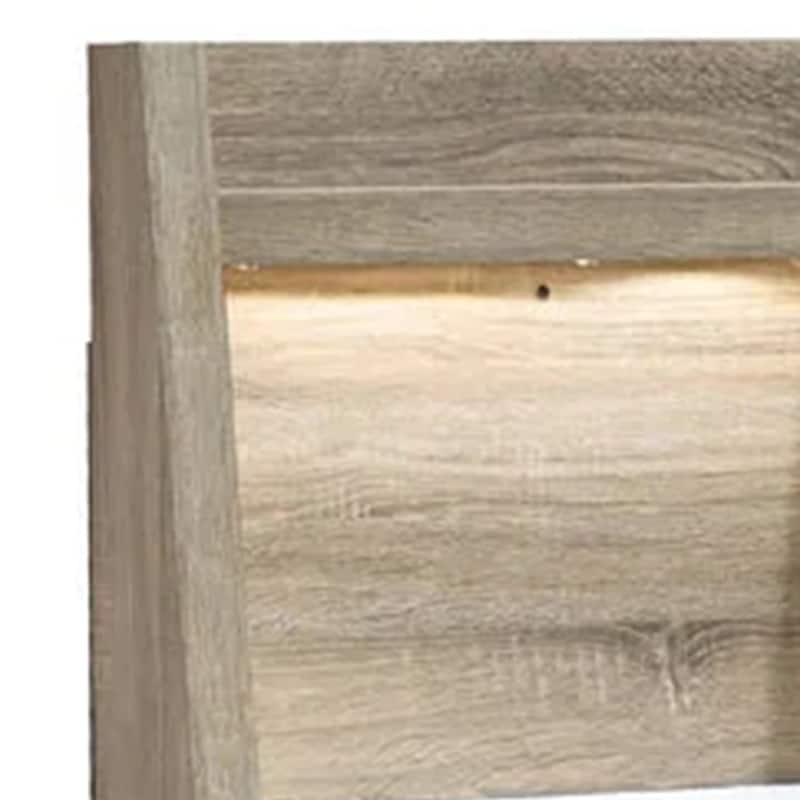 Tily Nightstand w Wall Panel, 2 Drawers, White Faux Stone Top, Brown