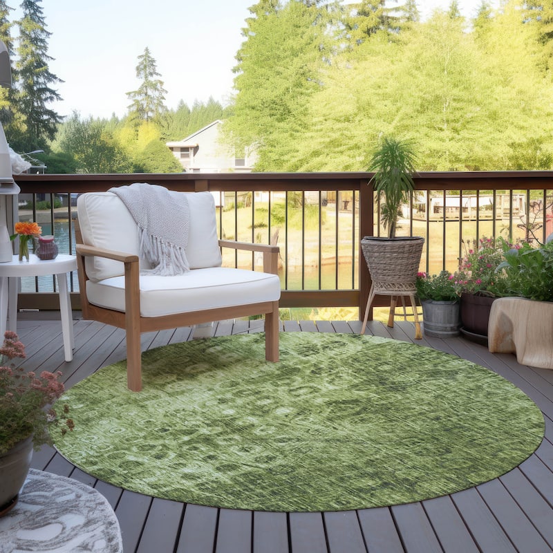 Machine Washable Indoor/ Outdoor Chantille Abstract Modern Rug