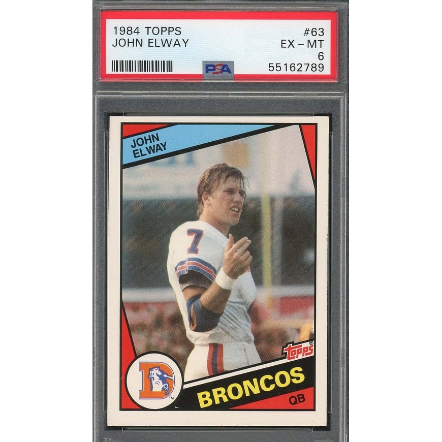 John Elway 1984 Topps Football Rookie Card #63 Graded PSA 6 - 8'6" x 11'6"