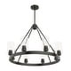 preview thumbnail 2 of 11, Hunter Hartland Wagon Wheel Chandelier - Dining Room, Kitchen, Entry - Modern Farmhouse, Industrial