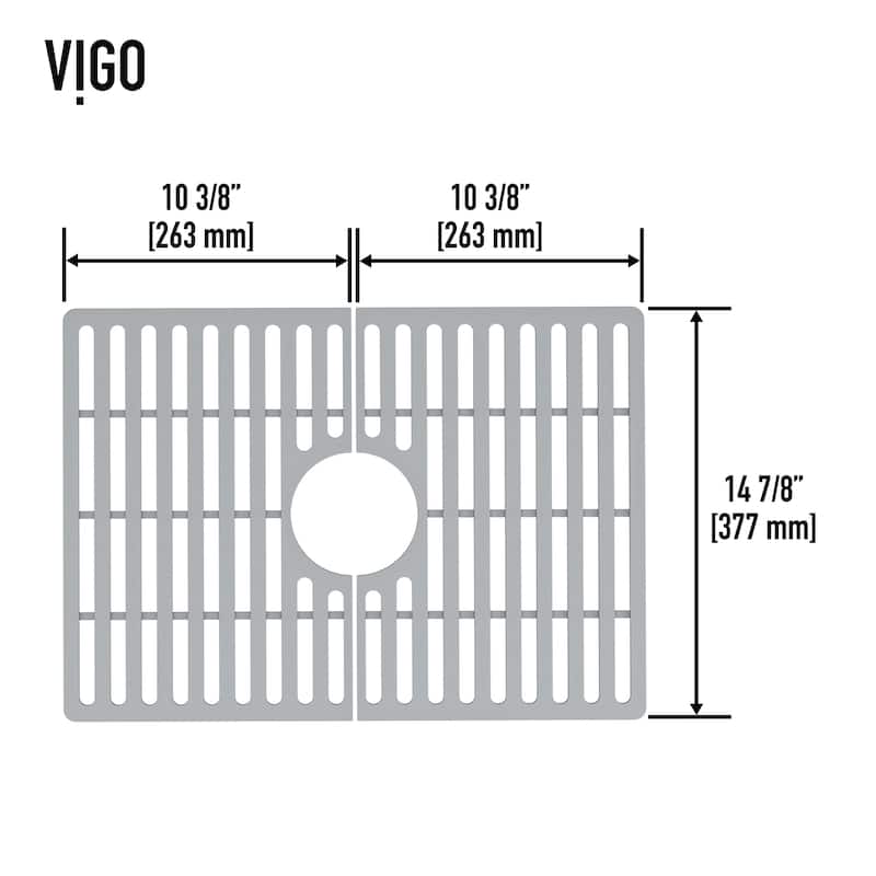 VIGO 21" L X 15" W Silicone Protective Bottom Grid for Kitchen Sink
