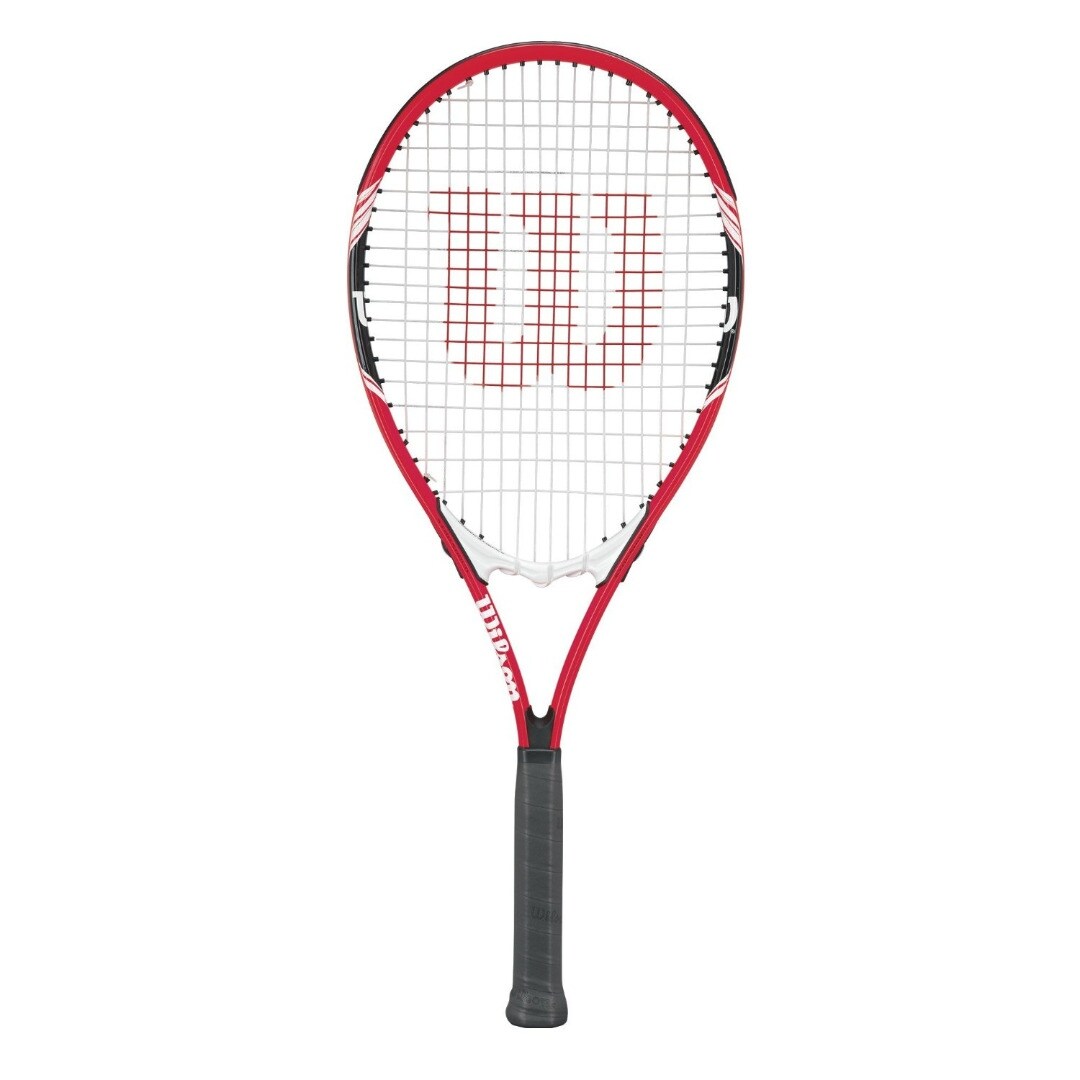 Wilson Federer Adult Strung Tennis Racket (Orange/Black/White/4 3/8)
