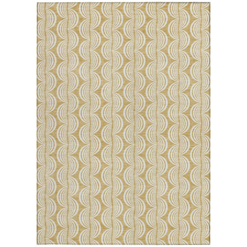HomeRoots Ogee Transitional Rectangle Outdoor Rug