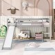 preview thumbnail 36 of 46, Twin Size Loft Bed with Slide, Multifunctional Design, White
