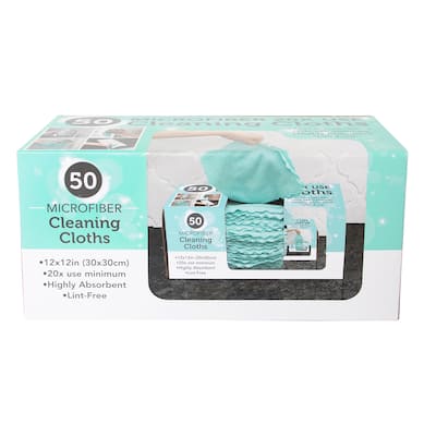 All-Purpose Spa Green Microfiber Towel Box (Set of 50)