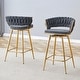 preview thumbnail 7 of 14, Swivel Bar Stools with Cushions, Counter Stools with Metal Legs