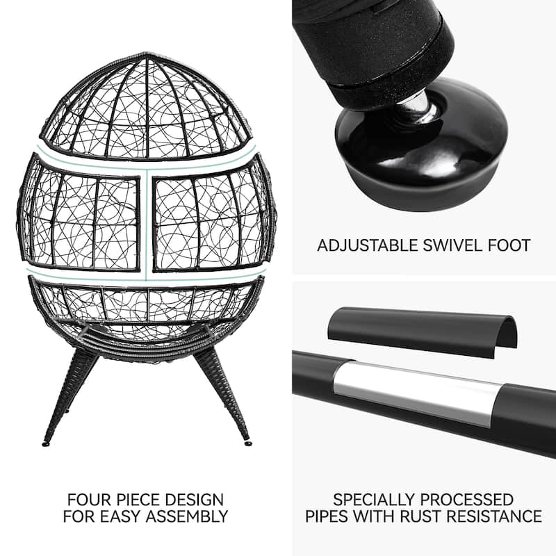 Egg chair with bracket