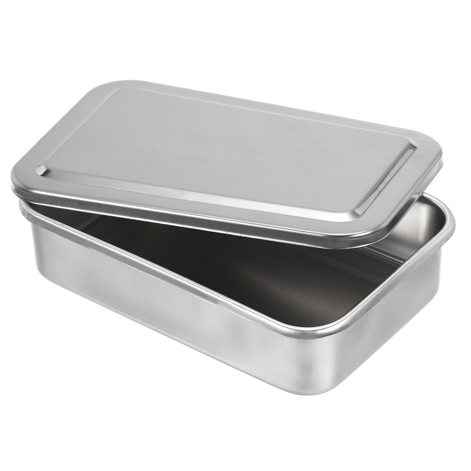 Stainless Steel Tray with Lid, 15x10cm Rectangular Lab Organizer