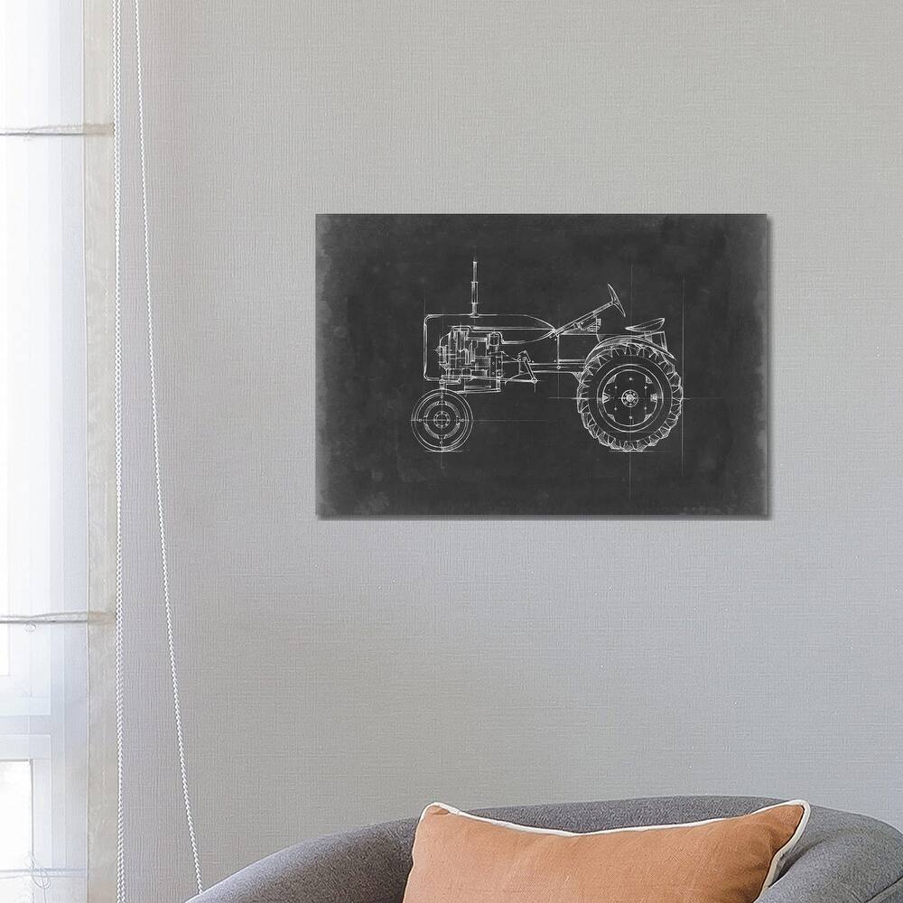 iCanvas "Tractor Blueprint III" by Ethan Harper Canvas Print