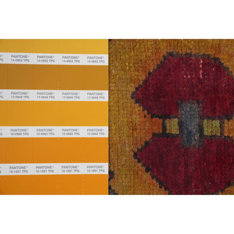 Hand Knotted Oriental 100% Wool Carpet Traditional Tribal Red Tabriz Runner Rug - 11' 6'' X 3' 8''