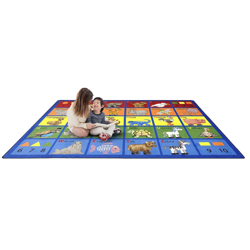 Animal Phonics Educational Nylon Area Rug