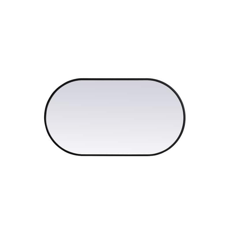 Indigo Home Metal Frame Oval Mirror 20x36 Inch