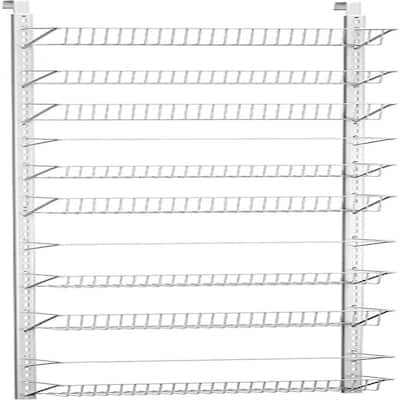 Over the Door Organizer - 8-Tier Hanging Wall Rack for Bathroom or Kitchen - 5.1"D x 17.5"W x 74.25"H